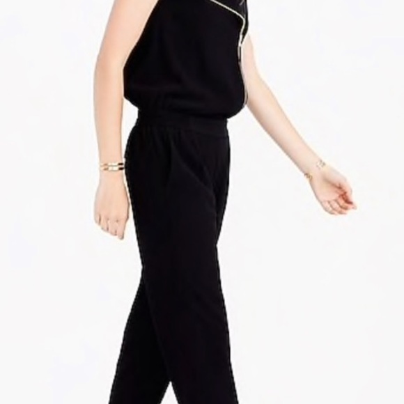 J. Crew Asymmetrical black jumpsuit - Picture 3 of 8